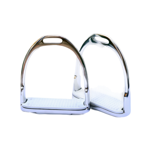 Stainless Steel Fillis Stirrups With White Base